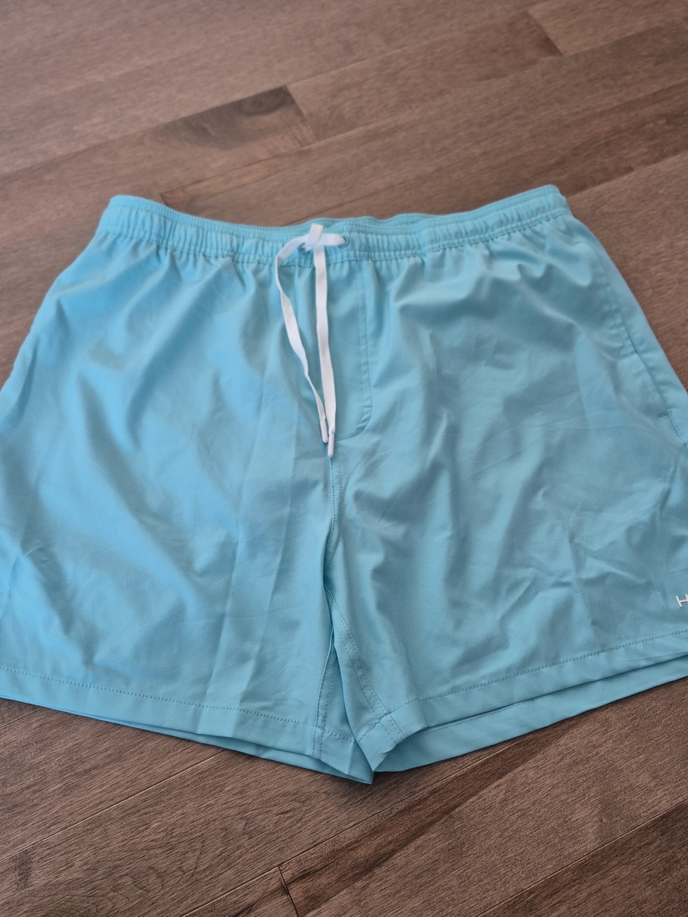 Huk Light Aqua Swim Trunks with Mesh Lining NWOT
